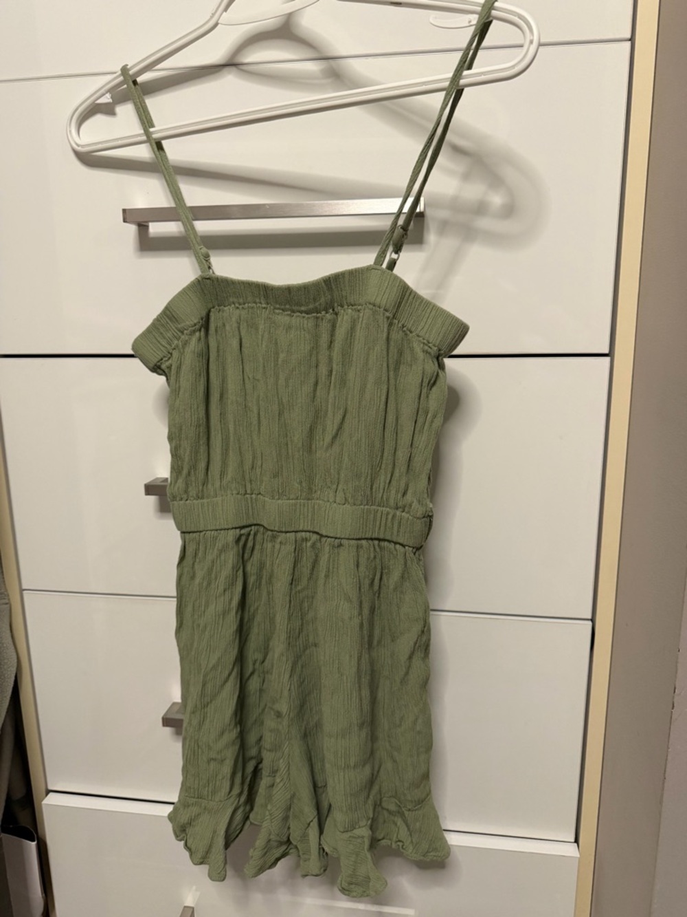 Sage Green Spaghetti Strap Romper
